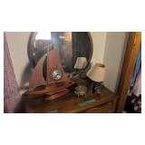 Sailboat clock lamp jewelry boxes