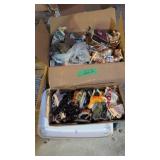 Two boxes of vintage animal figures