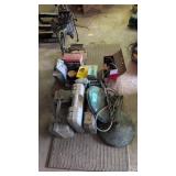 Vintage work lights Hitachi sander countertop