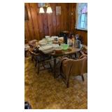 Maple kitchen table and six chairs