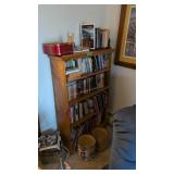Pine bookcase with books 36 by 10 x54