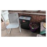 Porch Rocking Chair Hefty Trash Can Flower Pot