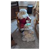 Child's rocking chair with Santa Claus and mouse