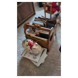 Vintage magazine stands piggy bank etc