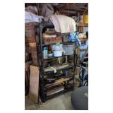 Metal shelf and contents as shown