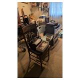 Antique chair sewing box handicap shower bench