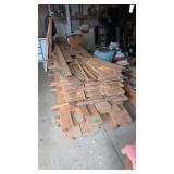 Lot of rough cut lumber Walnut etc