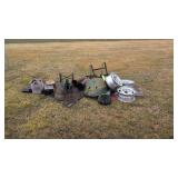 Lot of scrap items wheelbarrows aluminum wheels