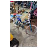 Girls bicycle and metal tool boxes