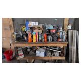 Contents Of Workbench Includes Bench Grinder