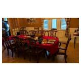 Fancy Carved Chippendales Style Dining Room Suit