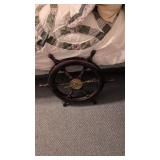 Wooden ships wheel 24 in overall