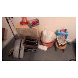 Box fan fishing rod license plate brackets etc