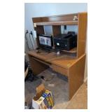 To office desks with desk chair and shredder