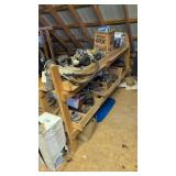 Items On Wooden Shelf Parts Etc
