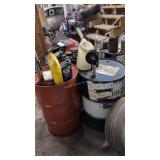 4-55 Gallon Drums Two Have Oil With Pumps
