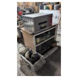 Two Commercial Ovens Plastic Yard Bench With