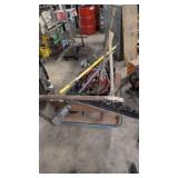 Rolling Cart With Rake Brooms Motor As Shown