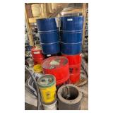 Lot Of 55 Gallon Drums Some Have Waste Oil In Them