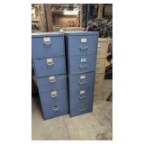 Three  Metal File Cabinets