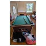 Valley 8 ft slate pool table with cues and balls