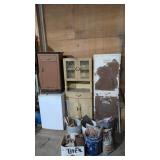 Vintage Metal Cabinets Small Refrigerator Tools