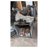 Roll Around Cart With Transmissions Motors Parts