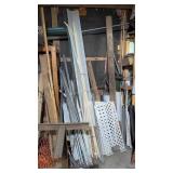 Items On Back Wooden Shelving Gas Cans Netting