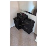 Luggage nightstand VHS player