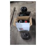 Five Motorcycle Helmets As Shown