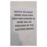 Notice you must bring your own labor for loading