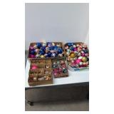 Lot of vintage Christmas balls as shown