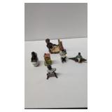 Six vintage negro figures 3 in tall - 4.5 in tall