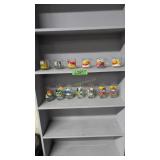 Vintage Garfield coffee mugs and Smurf glasses