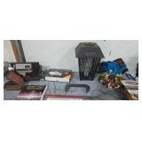 Vintage movie camera bug light pogs c-clamp etc