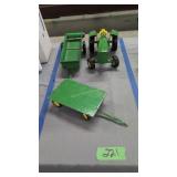 Vintage John Deere toy tractor manure spreader