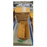 Pair of longaberger baskets one is 1986 JW