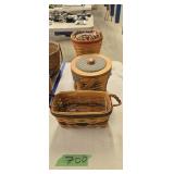 Three longaberger baskets