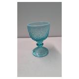Ice blue Fenton Hobnail comfort 7 in tall