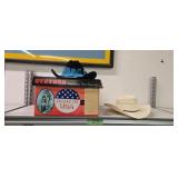 Vintage Stetson and Bailey cowboy hats 7 and 1/4