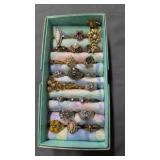 Vintage costume jewelry rings and earrings