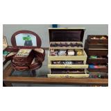 Jewelry boxes with costume jewelry