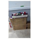 Artificial flowers and flags