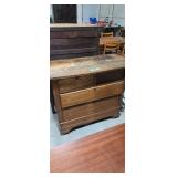 Antique oak four-drawer chest of drawers