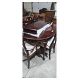 Queen Anne style mahogany dining room table six