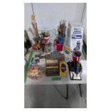 Artist paint brushes scissors etc