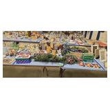 Christmas lights decorations and figurines