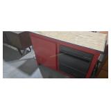 Tool workbench with floor lamp