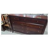 Large dresser with mirror dresser measures 84 by