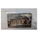 Postcard Milford Delaware new post office by night
